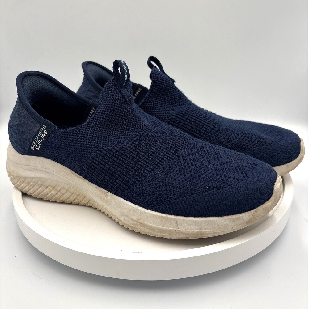 Skechers Slip-ins Ultra Flex 3.0 Smooth Step 9 Navy Athleisure Knit Sneakers